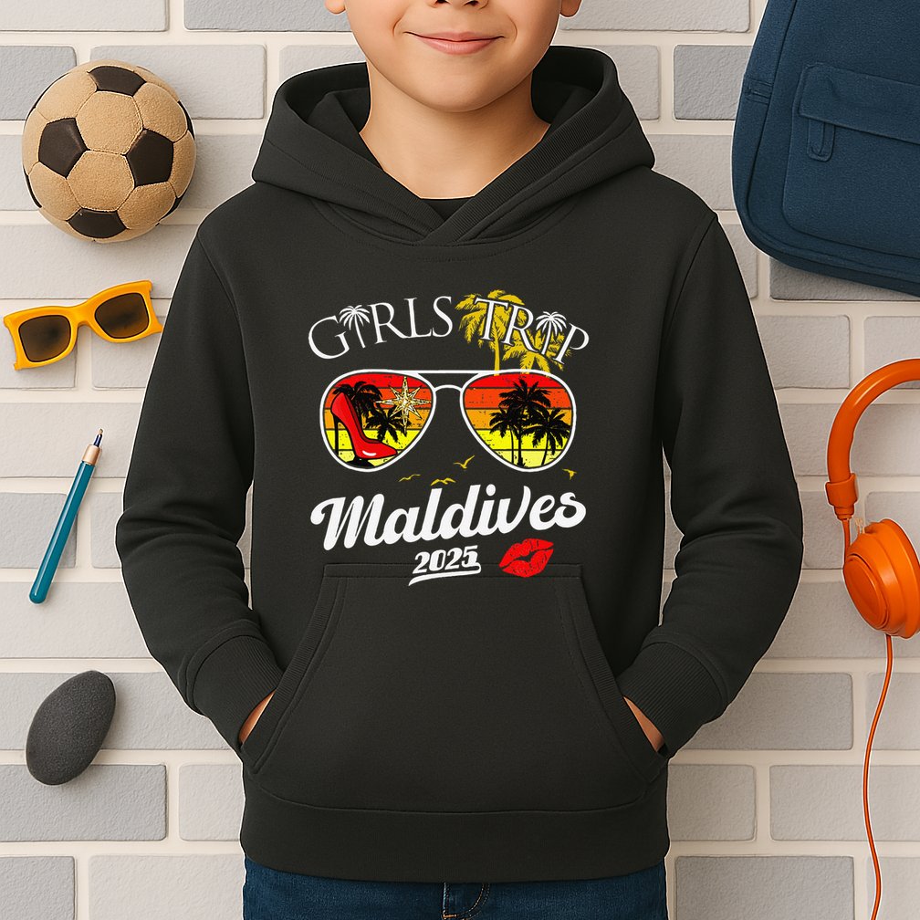 Trip Maldives 2025 Women Weekend Birthday Squad Kids Hoodie