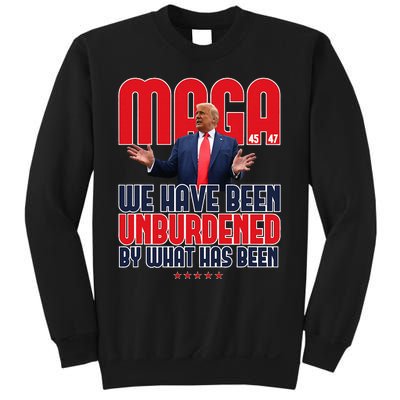 Trump Maga 2024 47th President Unburdened Meme Design Sweatshirt