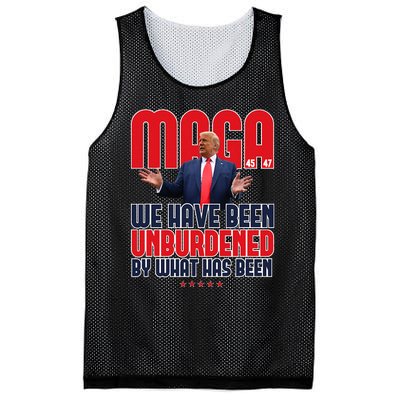 Trump Maga 2024 47th President Unburdened Meme Design Mesh Reversible Basketball Jersey Tank