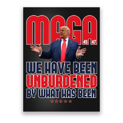 Trump Maga 2024 47th President Unburdened Meme Design Poster