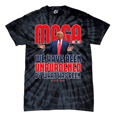 Trump Maga 2024 47th President Unburdened Meme Design Tie-Dye T-Shirt