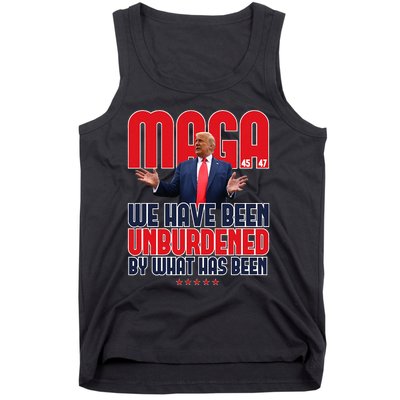 Trump Maga 2024 47th President Unburdened Meme Design Tank Top