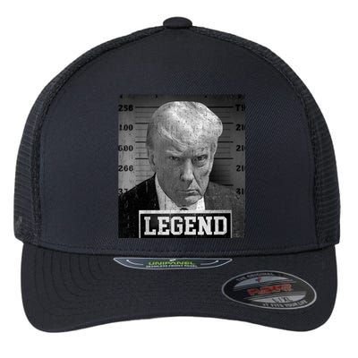 Trump Mugshot 2024 President Legend Donald Trump Mugshot Flexfit Unipanel Trucker Cap