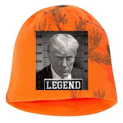 Trump Mugshot 2024 President Legend Donald Trump Mugshot Kati - Camo Knit Beanie