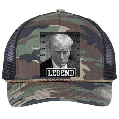 Trump Mugshot 2024 President Legend Donald Trump Mugshot Retro Rope Trucker Hat Cap