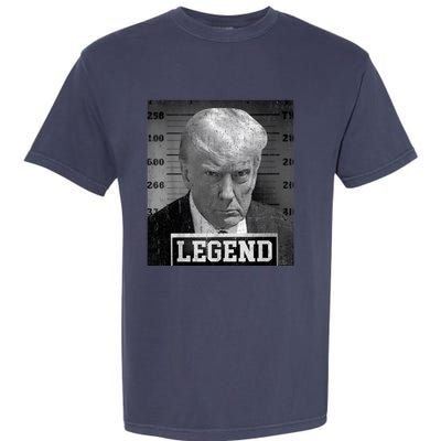 Trump Mugshot 2024 President Legend Donald Trump Mugshot Garment-Dyed Heavyweight T-Shirt