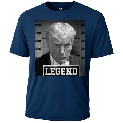 Trump Mugshot 2024 President Legend Donald Trump Mugshot Cooling Performance Crew T-Shirt