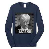 Trump Mugshot 2024 President Legend Donald Trump Mugshot Long Sleeve Shirt