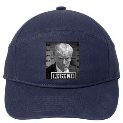 Trump Mugshot 2024 President Legend Donald Trump Mugshot 7-Panel Snapback Hat