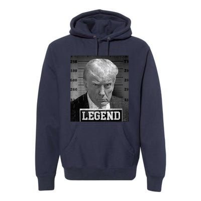 Trump Mugshot 2024 President Legend Donald Trump Mugshot Premium Hoodie