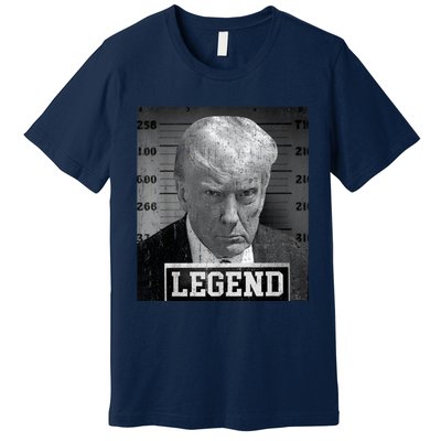 Trump Mugshot 2024 President Legend Donald Trump Mugshot Premium T-Shirt