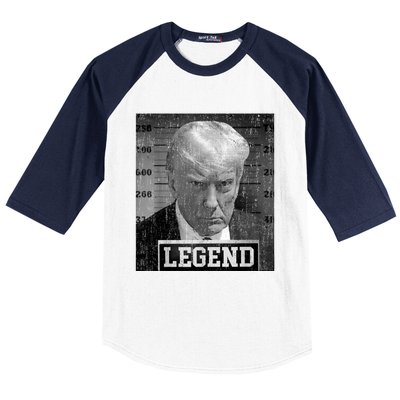 Trump Mugshot 2024 President Legend Donald Trump Mugshot Baseball Sleeve Shirt