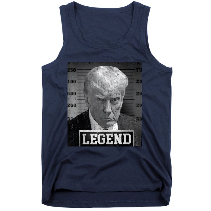 Trump Mugshot 2024 President Legend Donald Trump Mugshot Tank Top