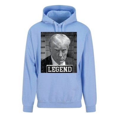 Trump Mugshot 2024 President Legend Donald Trump Mugshot Unisex Surf Hoodie