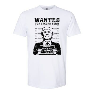 Trump Mugshot 2024 President Wanted For Second Term Softstyle® CVC T-Shirt