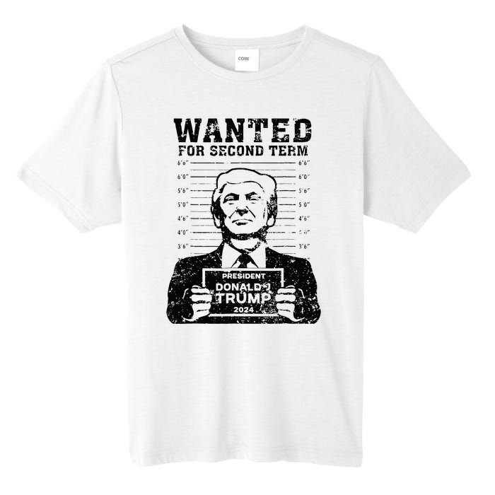 Trump Mugshot 2024 President Wanted For Second Term Tall Fusion ChromaSoft Performance T-Shirt