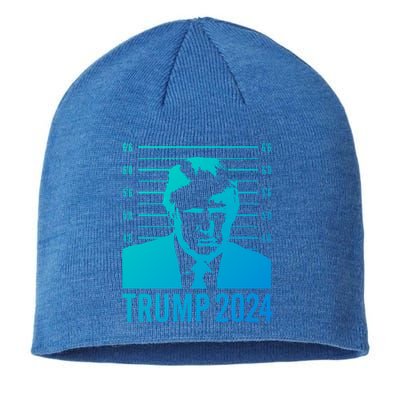 Trump Mugshot 2024 President Funny Gift Sustainable Beanie