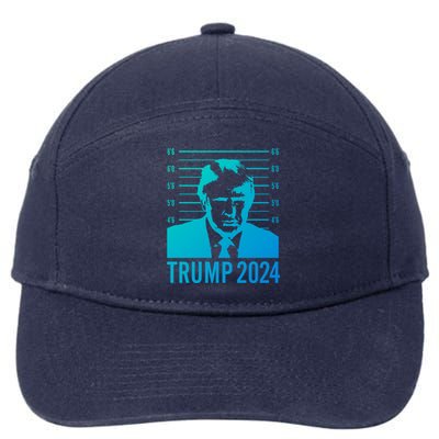 Trump Mugshot 2024 President Funny Gift 7-Panel Snapback Hat