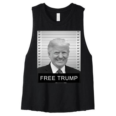 Trump Mugshot 2024 Free Trump Mugshot Women's Racerback Cropped Tank