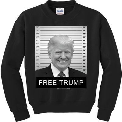 Trump Mugshot 2024 Free Trump Mugshot Kids Sweatshirt