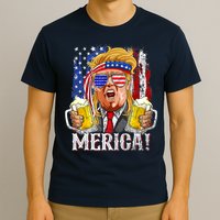 Trump Mullet 4th Of July USA American Flag Merica Trump 2024 T-Shirt