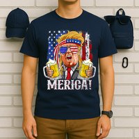 Trump Mullet 4th Of July USA American Flag Merica Trump 2024 T-Shirt