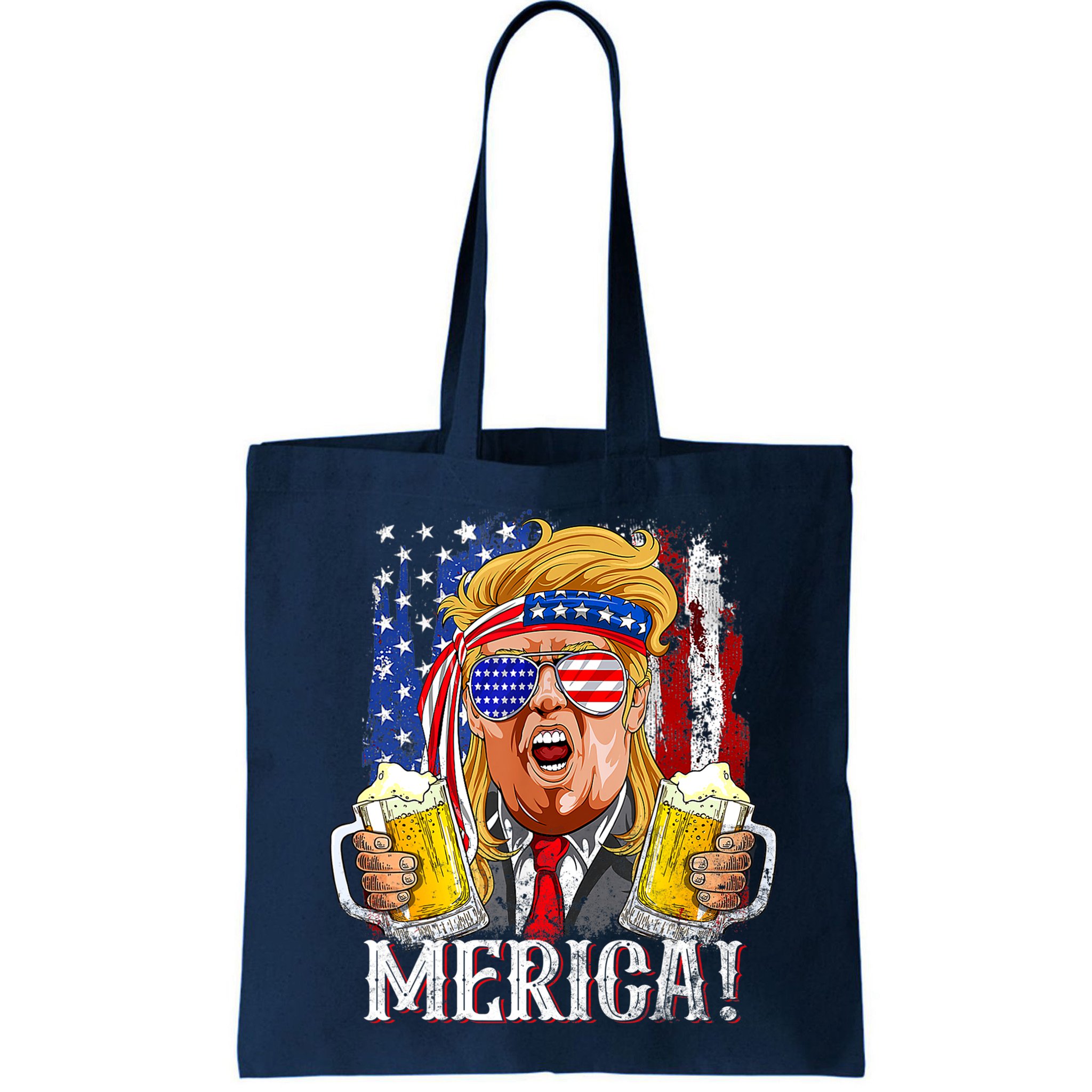 Trump Mullet 4th Of July USA American Flag Merica Trump 2024 Bag