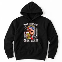 Trump Make 4th Of July Great Again Drinking Beer Funny Hoodie