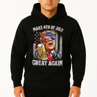 Trump Make 4th Of July Great Again Drinking Beer Funny Hoodie