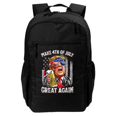 Trump Make 4th Of July Great Again Drinking Beer Funny Backpack