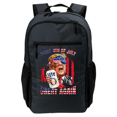 Trump Make 4th Of July Great Again Drinking Beer 2 Side Daily Commute Backpack