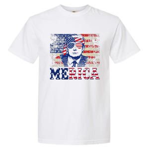 Trump Merica 4th Of July Design Garment-Dyed Heavyweight T-Shirt