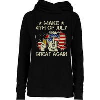 Trump Make 4th of July Great Again Merica Beer Drinking Womens Funnel Neck Pullover Hood