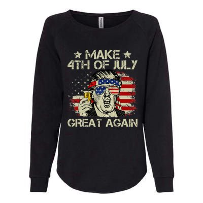 Trump Make 4th of July Great Again Merica Beer Drinking Womens California Wash Sweatshirt