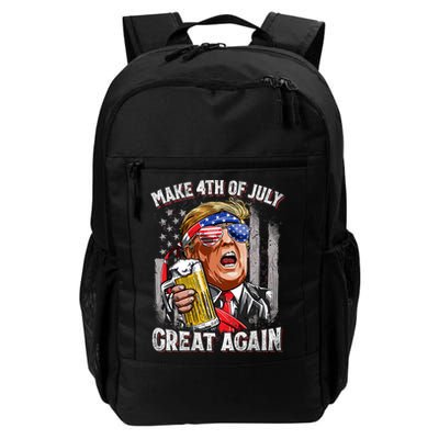 Trump Make 4th Of July Great Again Drinking Beer Funny Backpack
