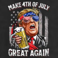 Trump Make 4th Of July Great Again Drinking Beer Cool Comfort Performance Bucket Hat