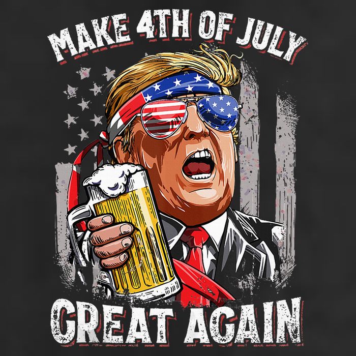 Trump Make 4th Of July Great Again Drinking Beer Cool Comfort Performance Bucket Hat