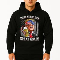 Trump Make 4th Of July Great Again Drinking Beer Hoodie