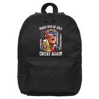 Trump Make 4th Of July Great Again Drinking Beer 16 in Basic Backpack