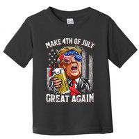 Trump Make 4th Of July Great Again Drinking Beer Toddler T-Shirt