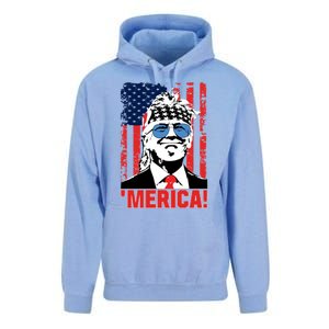 Trump Merica 4th Of July American Flag Gift Unisex Surf Hoodie