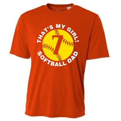 ThatS My #7 Softball Dad FatherS Day Fast Pitch Fan Meaningful Gift Cooling Performance Crew T-Shirt