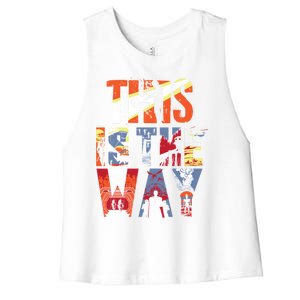 The Magnificent 8 Women's Racerback Cropped Tank