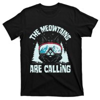 The Meowtains Are Calling Cat Ski Adventure T-Shirt