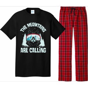 The Meowtains Are Calling Cat Ski Adventure Pajama Set