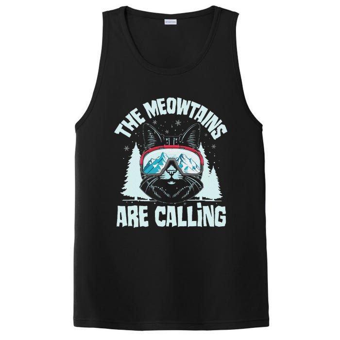 The Meowtains Are Calling Cat Ski Adventure PosiCharge Competitor Tank