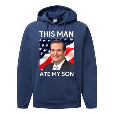 This Man Ate My Son Performance Fleece Hoodie