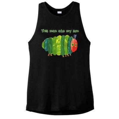 This Man Ate My Son Hungry Caterpillar Ladies PosiCharge Tri-Blend Wicking Tank