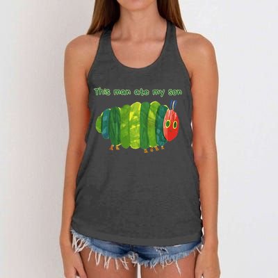 This Man Ate My Son Hungry Caterpillar Women's Knotted Racerback Tank