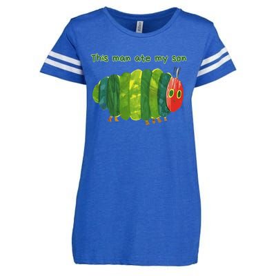 This Man Ate My Son Hungry Caterpillar Enza Ladies Jersey Football T-Shirt